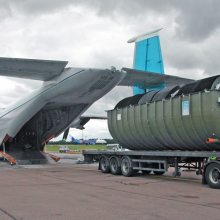 Loading of KEE RBC Unit into Aircraft for Export to T’Bilisi, Georgia.